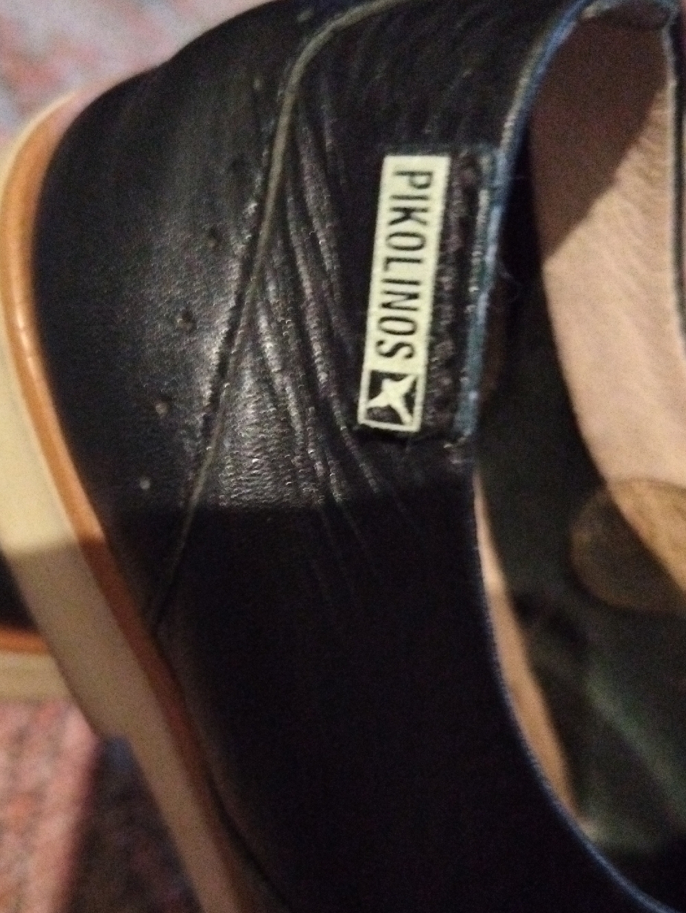 Pikolinos Black Genuine Leather Pyrgos Oxford Loafers Morocco Made 38 (7.5) - Picture 2 of 6